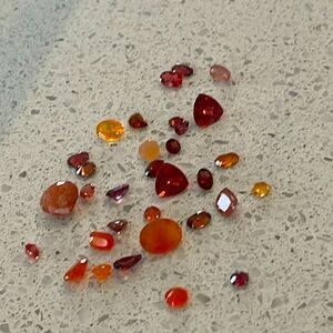Orange heat treated gemstones jewelry making JTV